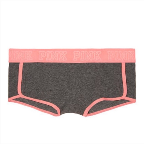 Victoria/'s Secret PINK BURGUNDY LOVE LOGO BoyShort Underwear Panty X-SMALL NWT